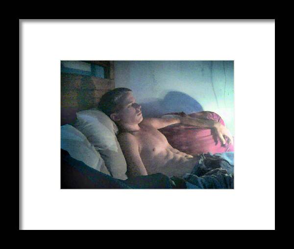 Can't Sleep Framed Print featuring the painting Can't Sleep  by Troy Caperton