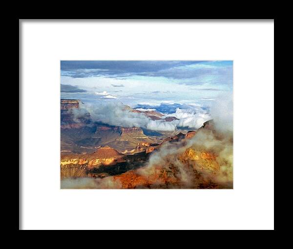 Grand Framed Print featuring the photograph Canyon Clouds by Alan Socolik