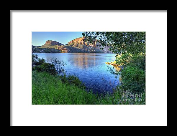Canyon Framed Print featuring the photograph Canyon Lake by Eddie Yerkish