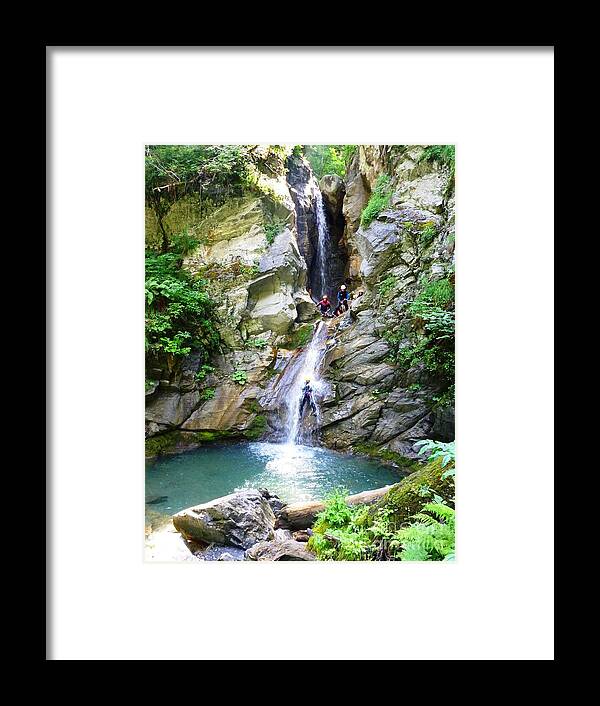 Canyoneering Framed Print featuring the photograph Canyoneering by Cristina Stefan