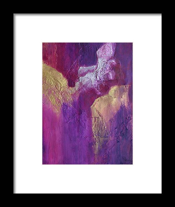 Abstract Framed Print featuring the painting Canyonlands by Nancy Jolley