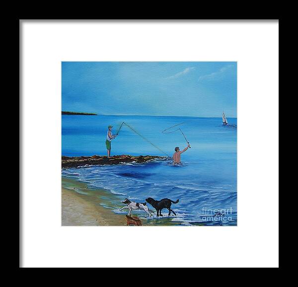 Ocean Framed Print featuring the painting Cape Cod Summer by Barbara Hayes