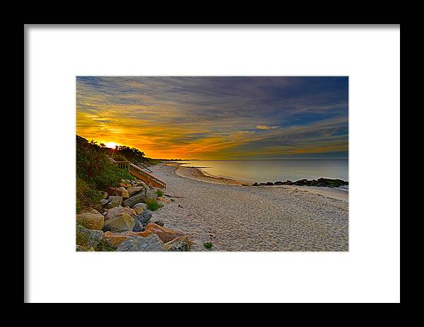Cape Cod Framed Print featuring the photograph Cape Cod Sunrise #1 by Ken Stampfer