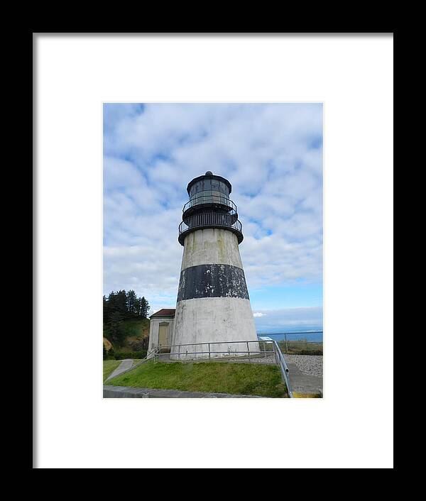 Lighthouse Framed Print featuring the photograph Cape Disappointment Lighthouse 3 by Cathy Anderson