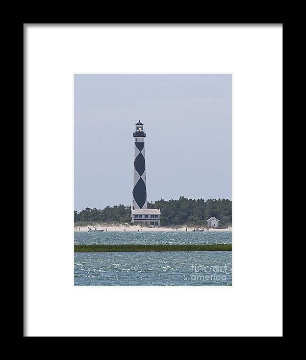 Lighthouse Framed Print featuring the photograph Cape Lookout Lighthouse 3 by Cathy Lindsey