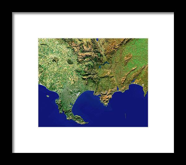 Cape Town Framed Print featuring the photograph Cape Town Region by Worldsat International/science Photo Library