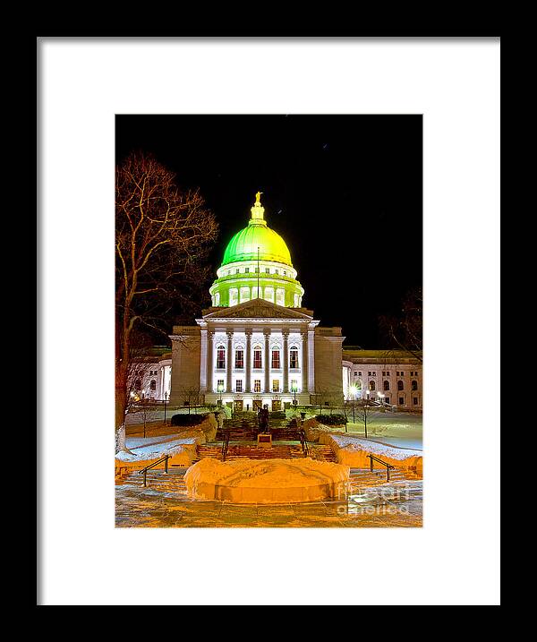 Capitol Framed Print featuring the photograph Capitol Madison Packers Colors by Steven Ralser