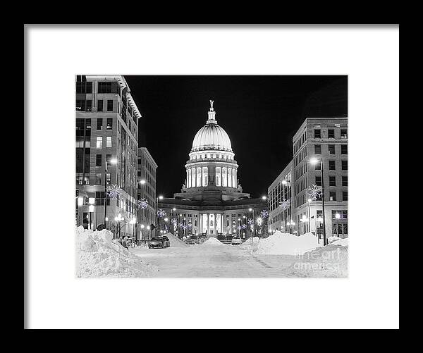 Capitol Framed Print featuring the photograph Capitol Madison Wisconsin by Steven Ralser