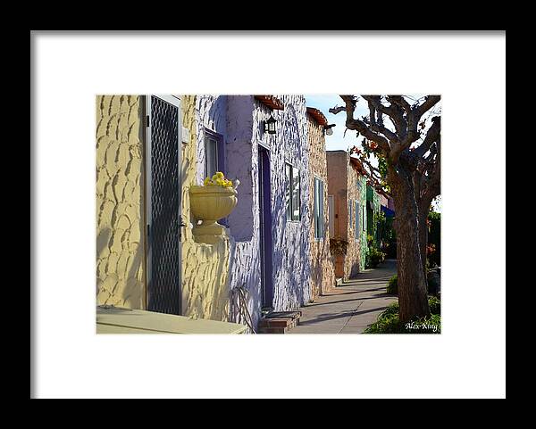 Colored Homes Framed Print featuring the photograph Capitola Beach Homes by Alex King