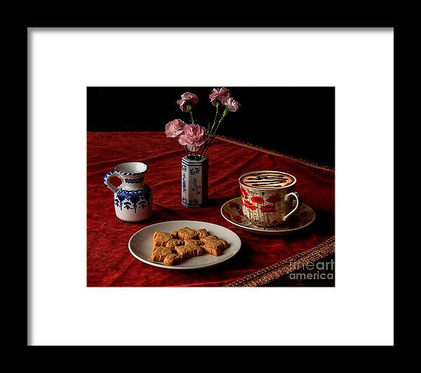 Cappuccino Vortex Framed Print featuring the photograph Cappuccino Coffee by Donald Davis