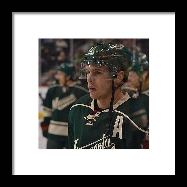 Nhl Framed Print featuring the photograph Captain America...aka Zach Parise by Betsy B