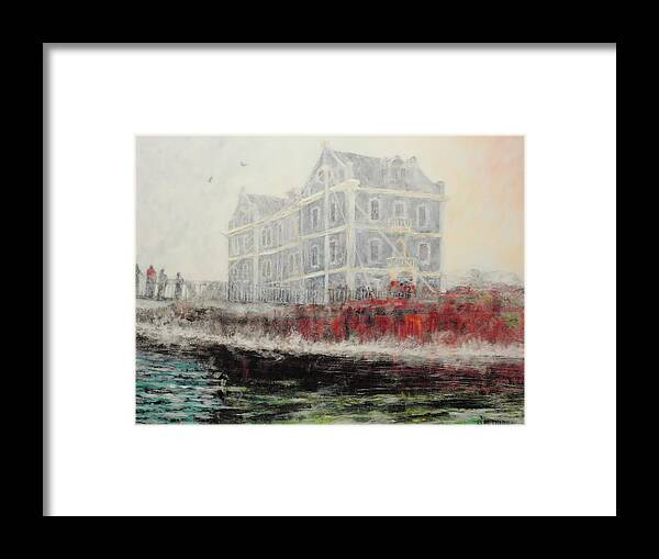 Cape Town Framed Print featuring the painting Captains Manor in the Fog by Michael Durst
