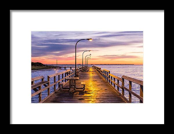 Fire Island Framed Print featuring the photograph Captree Pier by Sean Mills