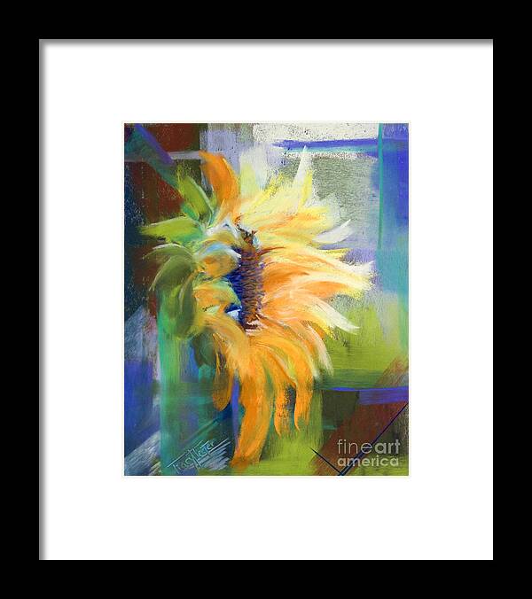 Kansas Framed Print featuring the pastel Captured Sunlight by Tracy L Teeter 