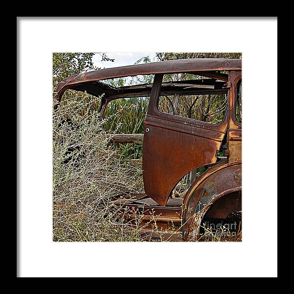 Old Car Framed Print featuring the photograph Car-cass by Lee Craig