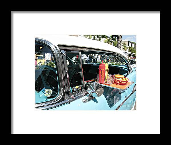 Famous Framed Print featuring the photograph Car hop by Nina Prommer