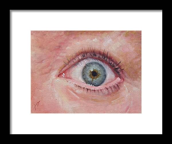 Eye Framed Print featuring the painting Cara Mia by Christy Sawyer