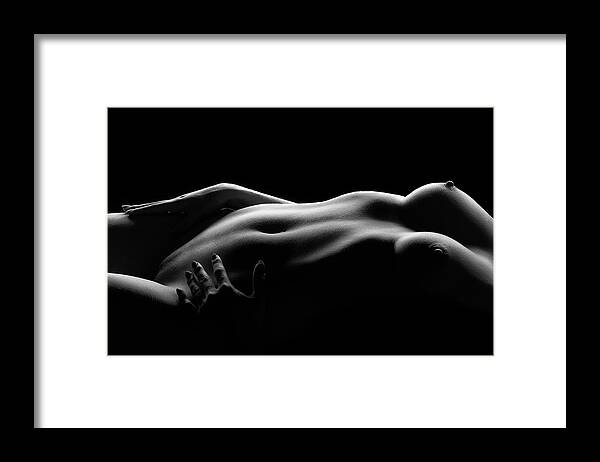 Bodyscape Framed Print featuring the photograph Caressed By Light (i) by Burkhard Achtergarde