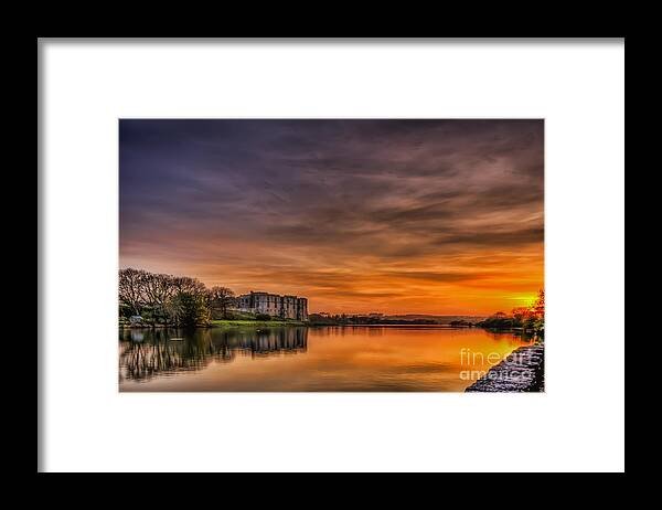 Sunset Framed Print featuring the photograph Carew Castle Sunset 1 by Steve Purnell