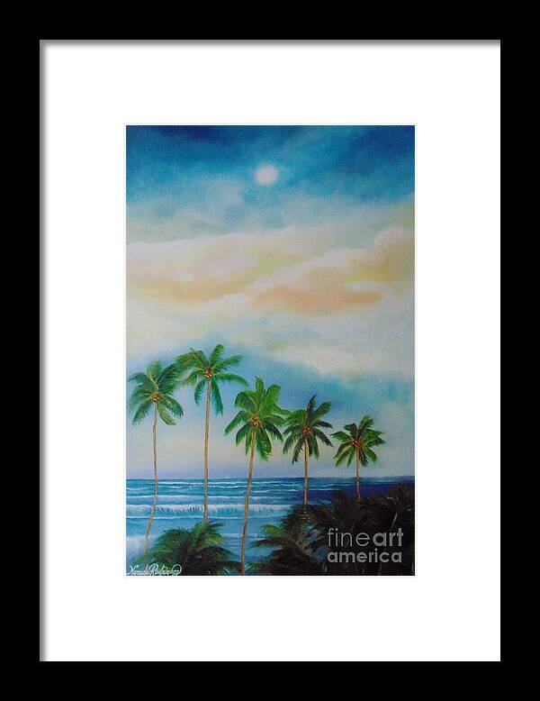 Caribbean Framed Print featuring the painting Caribbean Dream by Nereida Rodriguez
