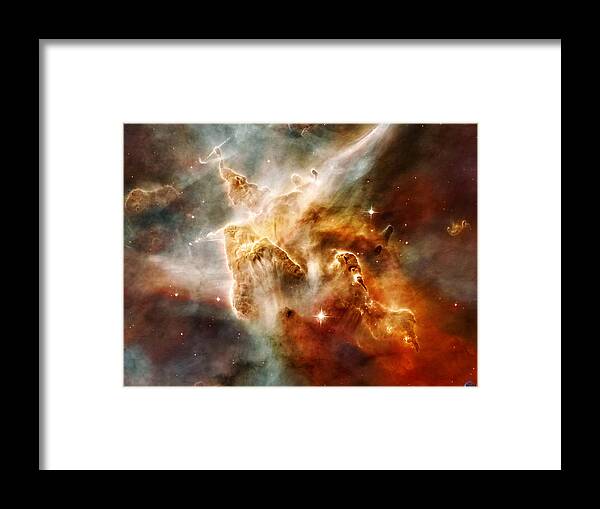 Carina Nebula Framed Print featuring the painting Carina Nebula by Celestial Images
