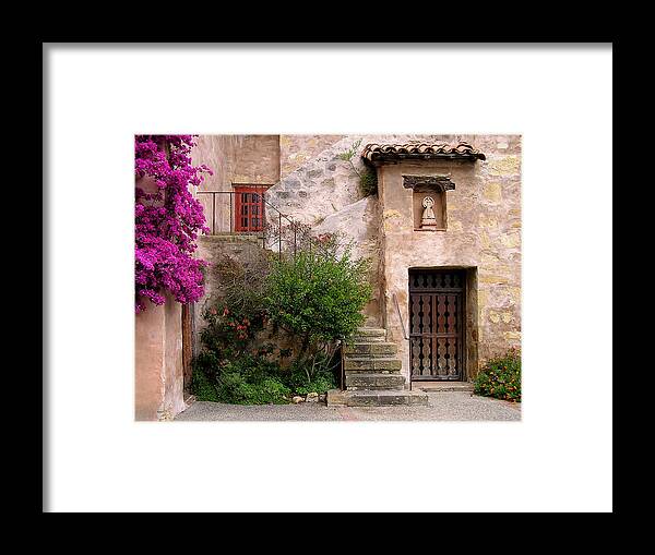 California Missions Framed Print featuring the photograph Carmel Mission Basilica - Carmel, California by Denise Strahm