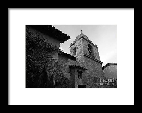 Carmel Framed Print featuring the photograph Carmel Mission Bell Tower by James B Toy