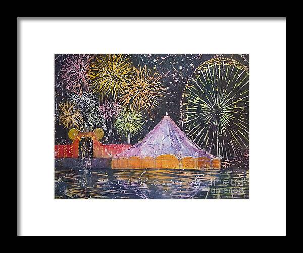Tents Framed Print featuring the painting Carnival Magic by Carol Losinski Naylor