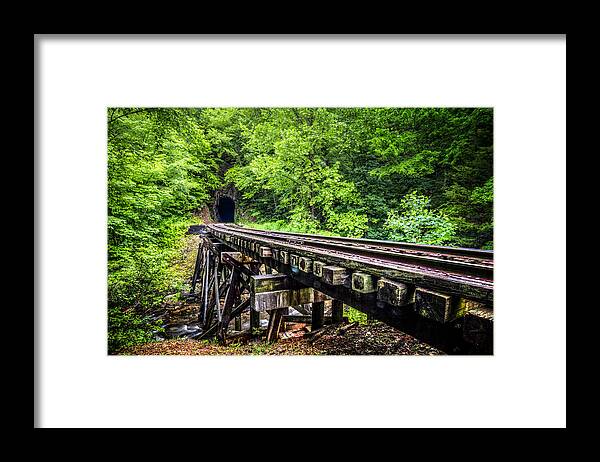 Andrews Framed Print featuring the photograph Carolina Railroad Trestle by Debra and Dave Vanderlaan