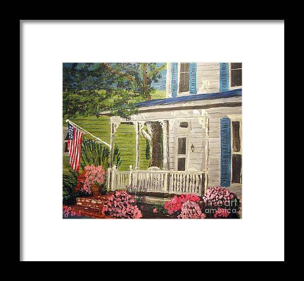 House Portraits Framed Print featuring the pastel Carols House by Francois Lamothe