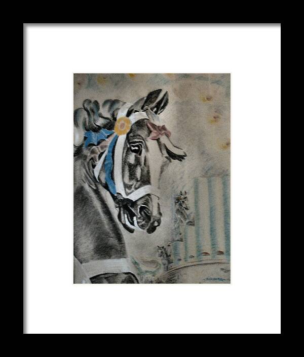 Carousel Framed Print featuring the photograph Carousel Pastel by Lin Grosvenor