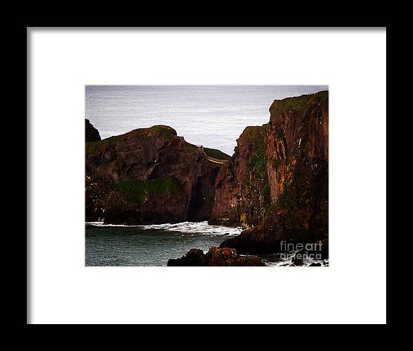 Carrick-a-rede Framed Print featuring the photograph Carrick-a-Rede Bridge I by Patricia Griffin Brett