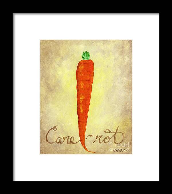 Carrot Framed Print featuring the painting Carrot by Michelle Bien
