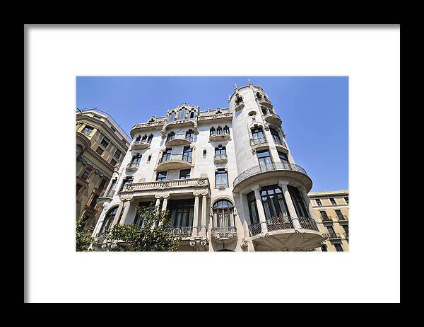Building Framed Print featuring the photograph Casa Fuster Barcelona Spain by Matthias Hauser
