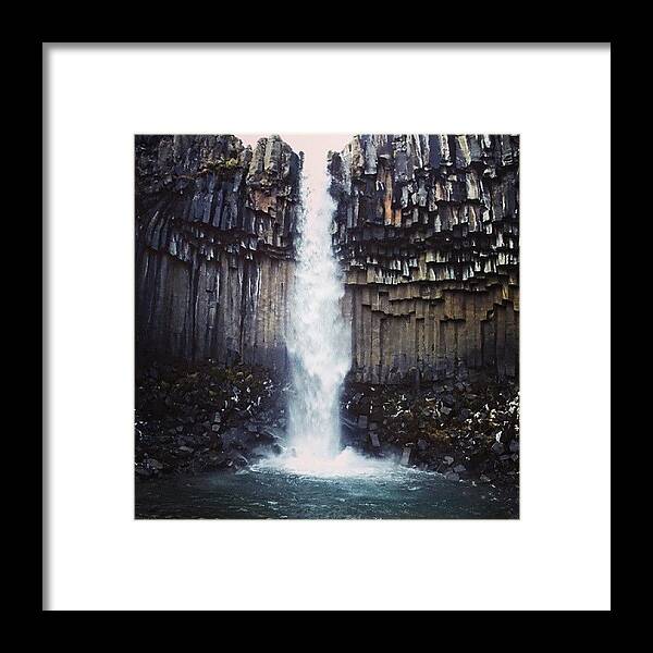 Islandia Framed Print featuring the photograph #cascadas #water #waterfalls #iceland by Neli Garcia