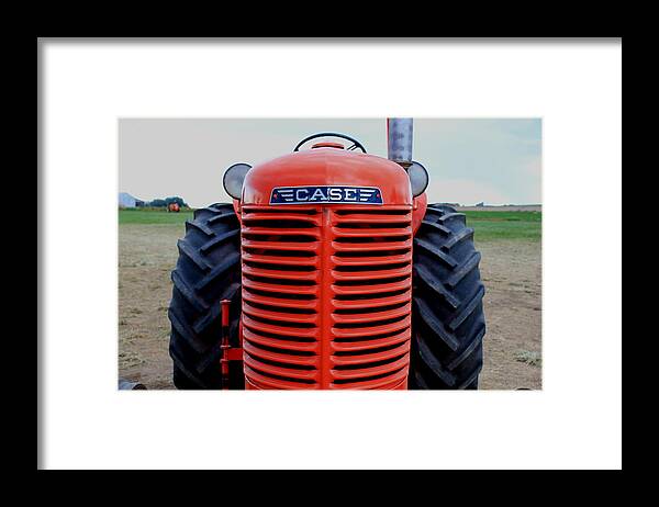 Case Framed Print featuring the photograph Case Tractor Grille by Trent Mallett