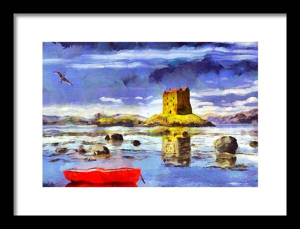 Rossidis Framed Print featuring the painting Castle 2 by George Rossidis