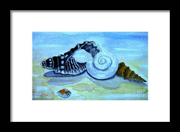 Shells Framed Print featuring the painting Castles In The Sand by Leanne Seymour