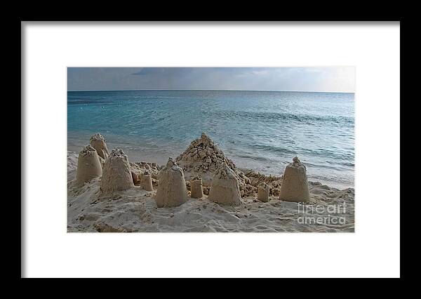 Sand Castle Framed Print featuring the photograph Castles In The Sand by Peggy Hughes