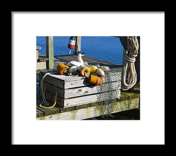 Nautical Photographs Framed Print featuring the photograph Casual Scene by Phyllis Taylor