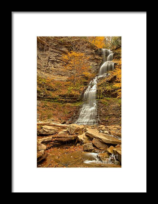 Cathedral Falls Framed Print featuring the photograph Cathedral Falls by Adam Jewell