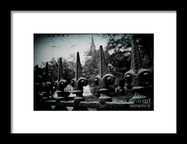 Wrought Iron Framed Print featuring the photograph Cathedral Fence by Scott Pellegrin
