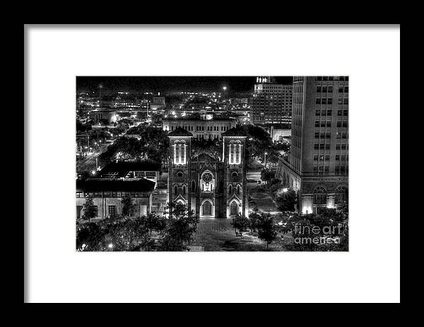 Cathedral Framed Print featuring the photograph Cathedral in San Antonio Texas by Dan Friend