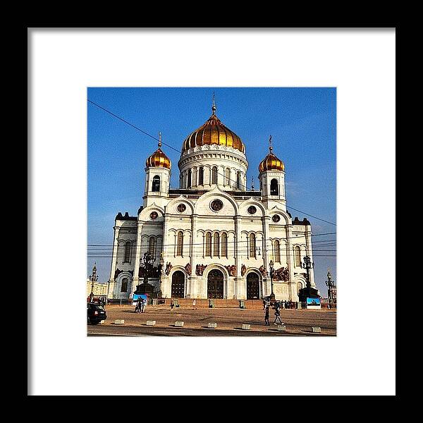  Framed Print featuring the photograph Cathedral Of Christ The Savior In by Sergey Mironov