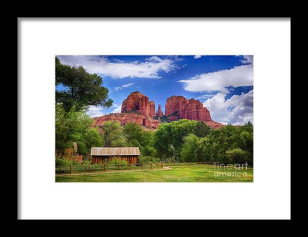 Cathedral Rock Framed Print featuring the photograph Cathedral Rock by Priscilla Burgers