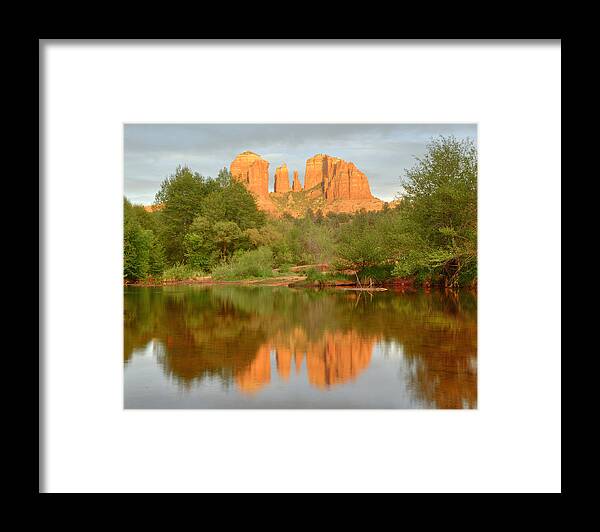 Sedona Framed Print featuring the photograph Cathedral Rocks Reflection by Alan Vance Ley