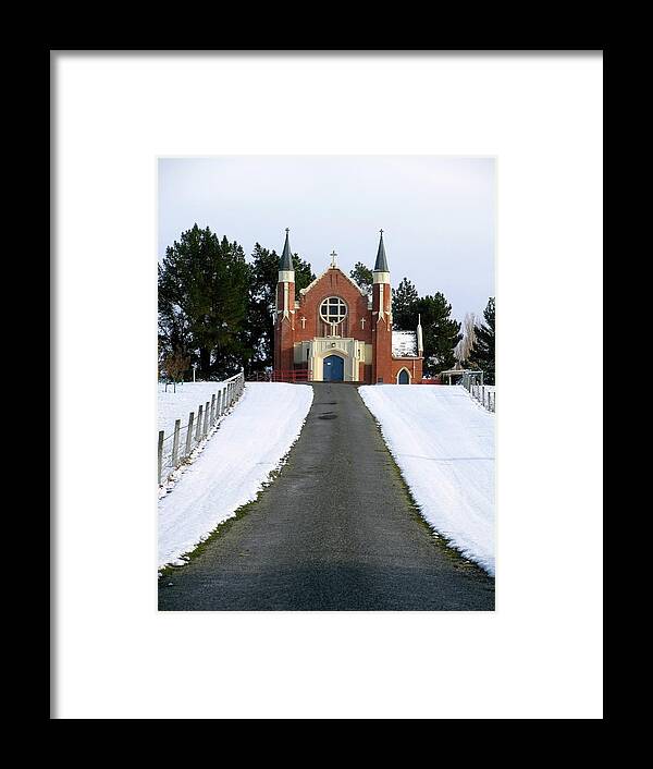 Omakau Catholic Church Framed Print featuring the photograph Catholic Church New Zealand by Amanda Stadther