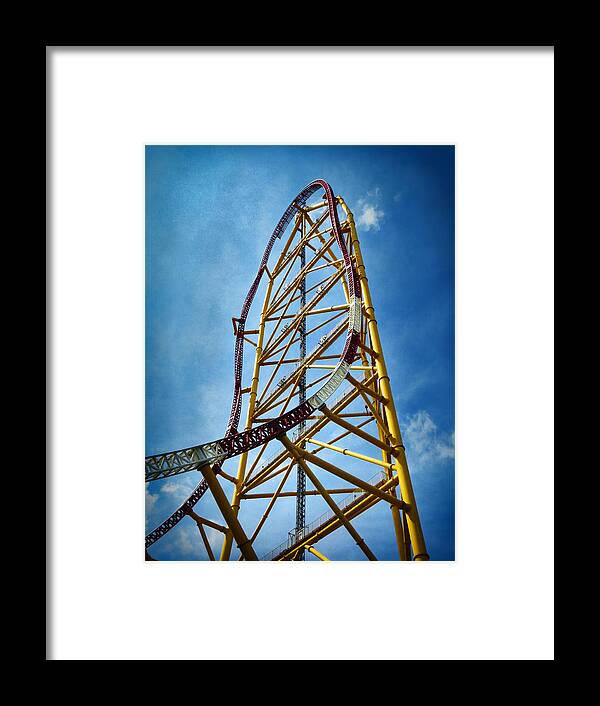 Top Thrill Dragster Framed Print featuring the photograph Cedar Point - Top Thrill Dragster by Shawna Rowe