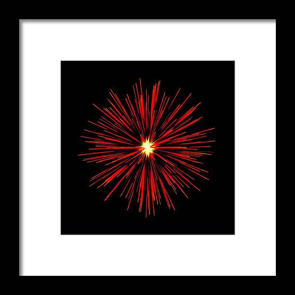 Fireworks Framed Print featuring the painting Celebration 5 by Movie Poster Prints