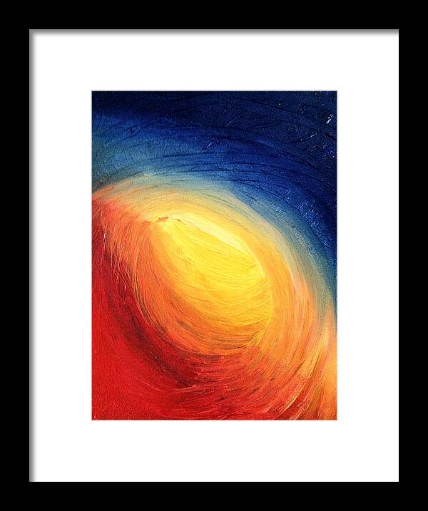 Rainbow Framed Print featuring the painting Celestial Swirls by Dana Haley